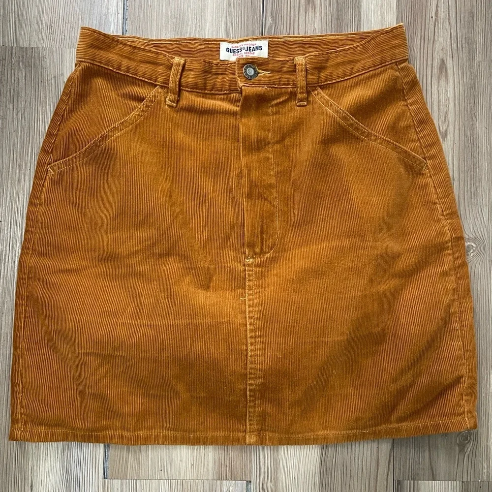 Guess Women's Brown Corduroy Mini Skirt